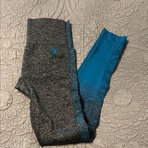 Gymshark Adapt Ombre Seamless Leggings Women Gray/Teal Size - XS
